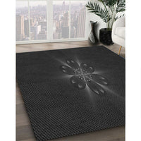 Patterned Midnight Gray Rug, pat1372gry