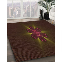 Patterned Red Brown Rug, pat1372org