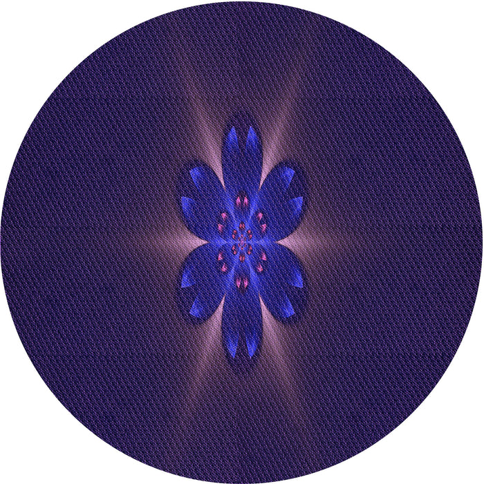 Square Patterned Midnight Blue Rug, pat1372pur