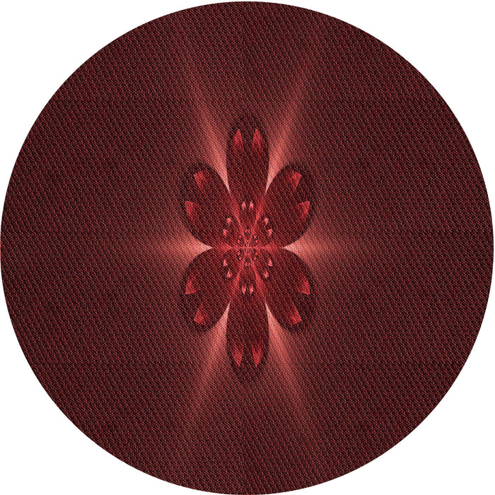 Square Patterned Tomato Red Rug, pat1372rd