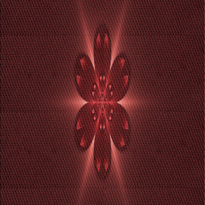 Patterned Tomato Red Rug, pat1372rd