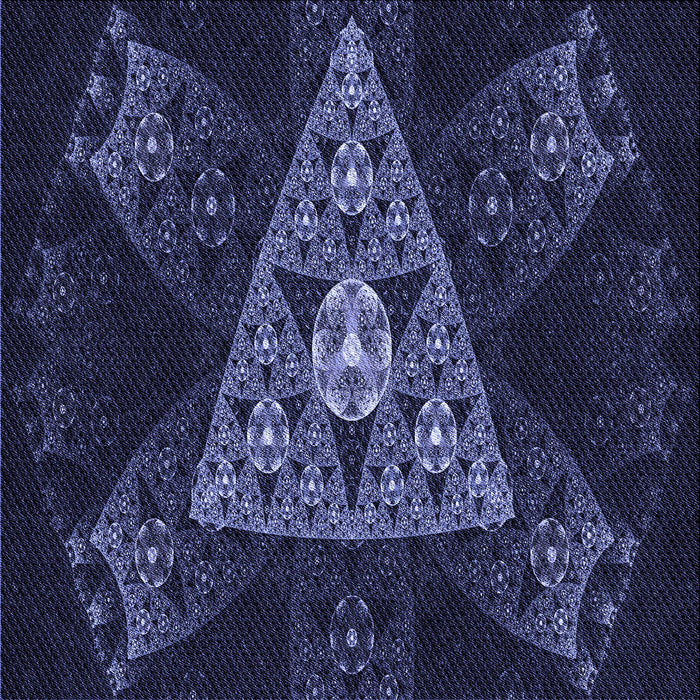 Round Patterned Night Blue Rug, pat1373blu