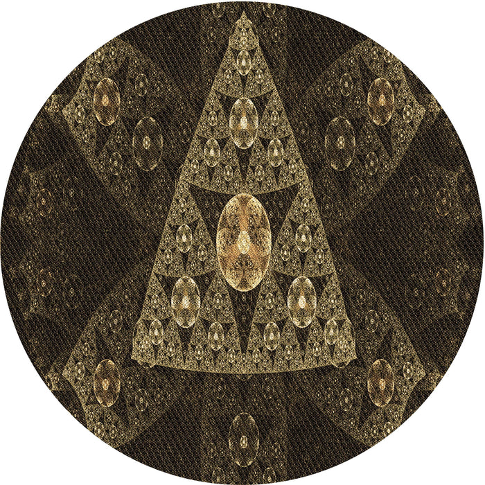 Square Patterned Oak Brown Rug, pat1373brn