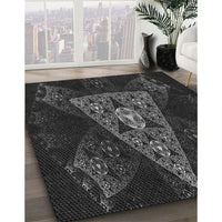 Patterned Carbon Gray Rug, pat1373gry