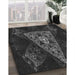 Machine Washable Transitional Carbon Gray Rug in a Family Room, wshpat1373gry