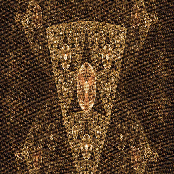 Patterned Black Brown Rug, pat1373org