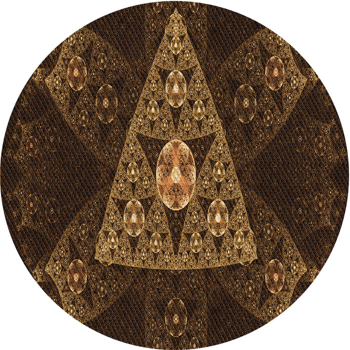 Square Patterned Black Brown Rug, pat1373org