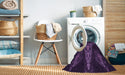 Machine Washable Transitional Purple Violet Purple Rug in a Washing Machine, wshpat1373pur