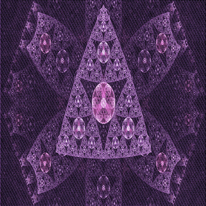 Round Patterned Purple Violet Purple Rug, pat1373pur