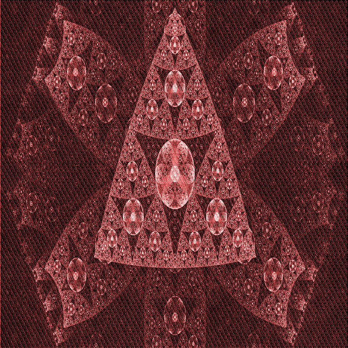 Round Patterned Fire Brick Red Rug, pat1373rd