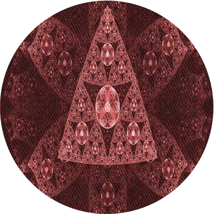 Square Patterned Fire Brick Red Rug, pat1373rd