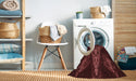 Machine Washable Transitional Fire Brick Red Rug in a Washing Machine, wshpat1373rd