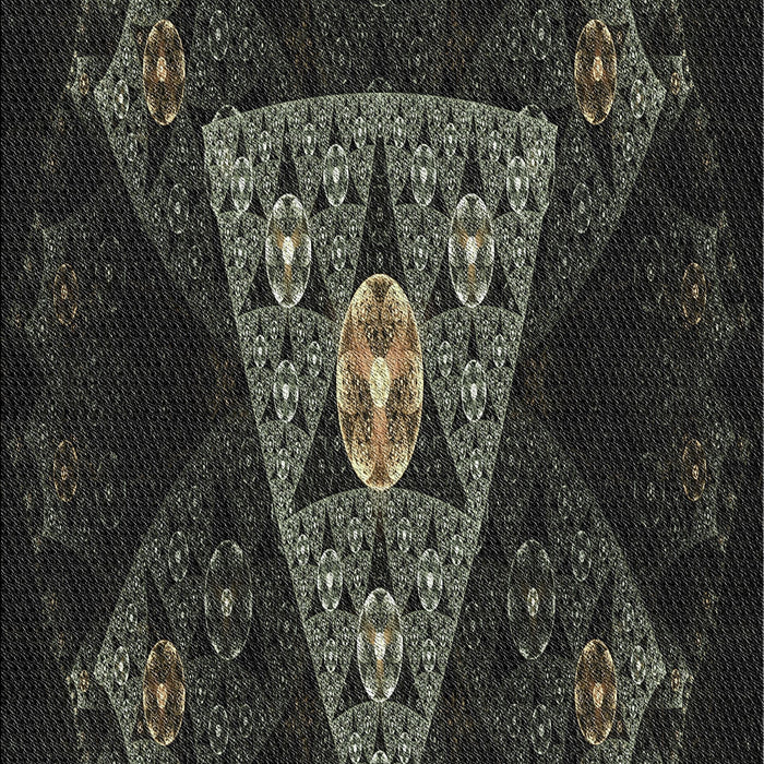 Patterned Black Novelty Rug, pat1373