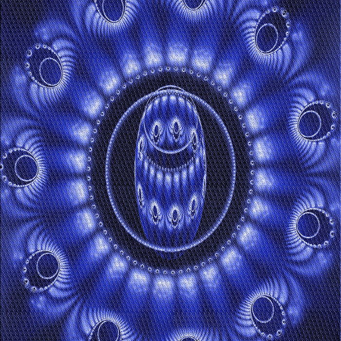 Patterned Denim Dark Blue Rug, pat1374blu