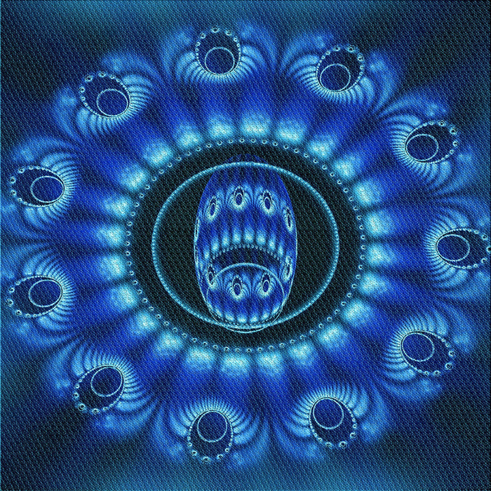 Round Machine Washable Transitional Blue Rug, wshpat1374lblu