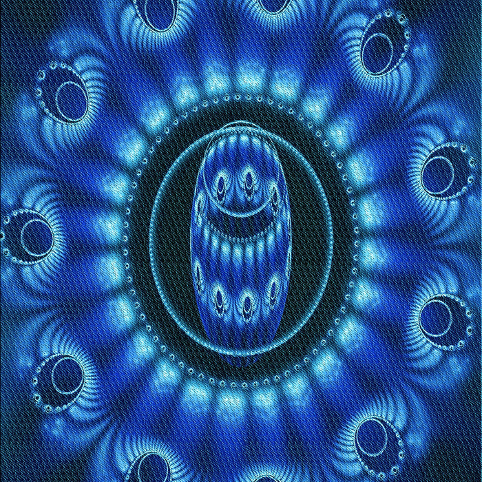 Patterned Blue Rug, pat1374lblu