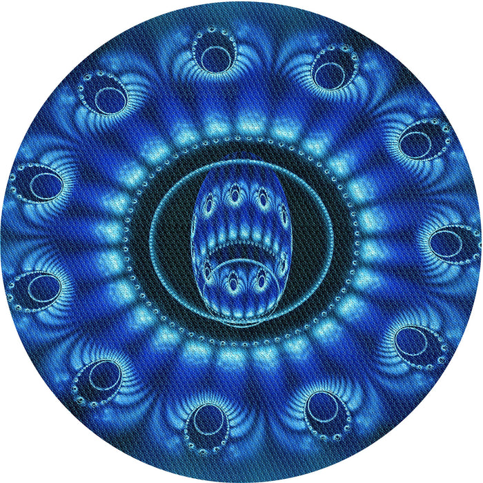 Square Machine Washable Transitional Blue Rug in a Living Room, wshpat1374lblu