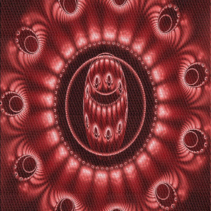 Patterned Crimson Red Rug, pat1374rd