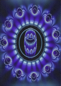 Patterned Slate Blue Modern Rug, pat1374