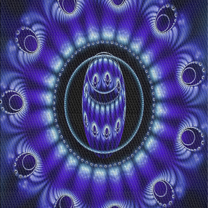 Patterned Slate Blue Modern Rug, pat1374