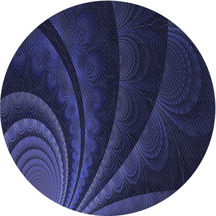 Square Patterned Night Blue Rug, pat1375blu