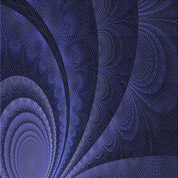 Round Patterned Night Blue Rug, pat1375blu