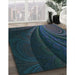 Machine Washable Transitional Blue Rug in a Family Room, wshpat1375lblu