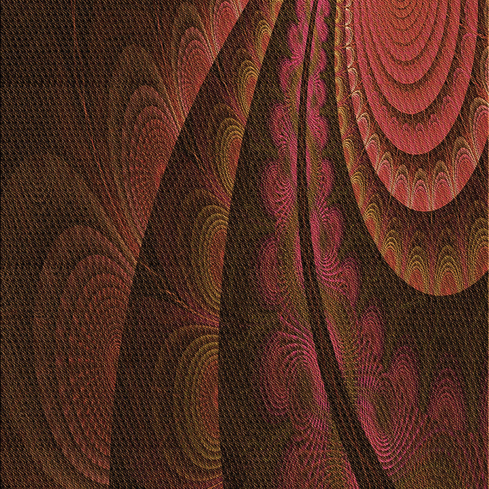 Patterned Saddle Brown Rug, pat1375org