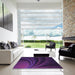 Square Patterned Dark Purple Rug in a Living Room, pat1375pur