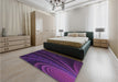 Patterned Dark Purple Rug in a Bedroom, pat1375pur