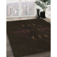 Patterned Milk Chocolate Brown Rug, pat1376brn