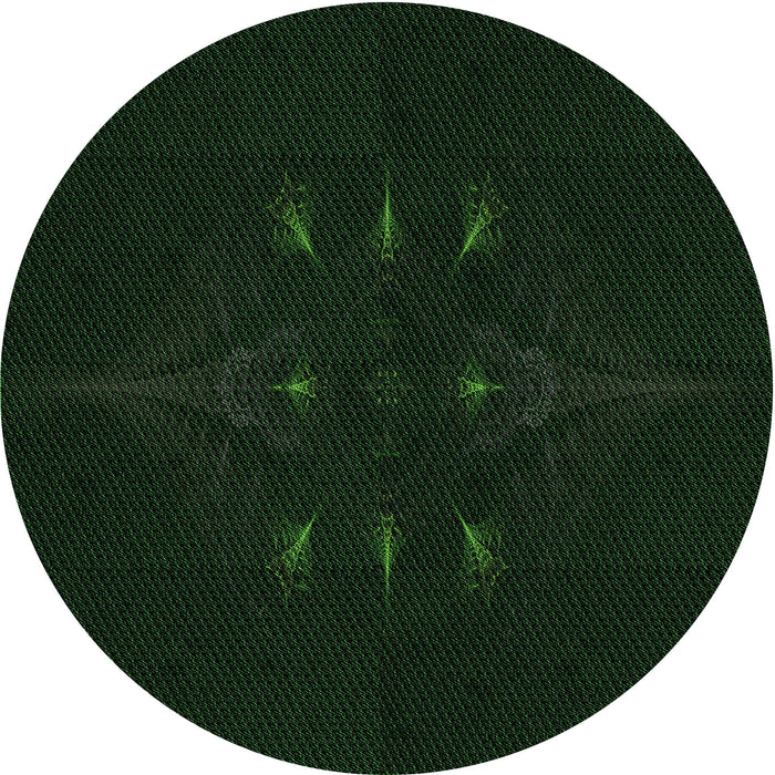Square Patterned Deep Emerald Green Rug, pat1376grn