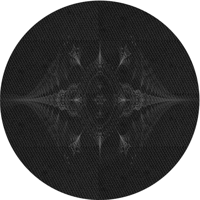 Square Patterned Black Rug, pat1376gry