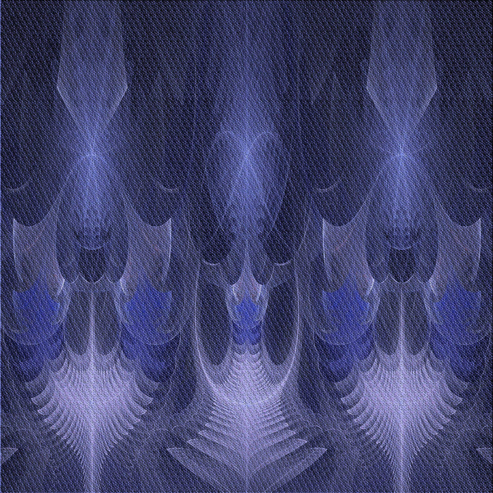 Sideview of Patterned Royal Blue Rug, pat1377blu