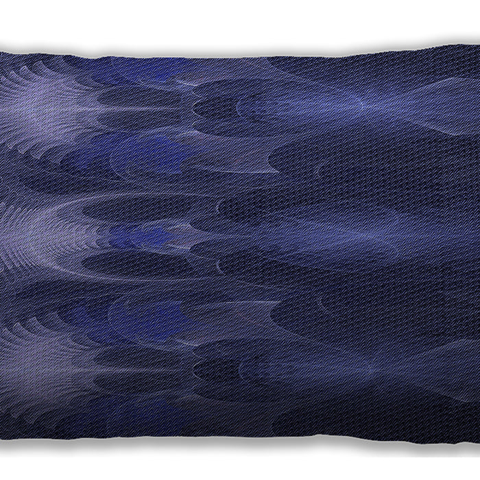 Patterned Rectangular Royal Blue Lumbar Throw Pillow, 13 inch by 19 inch, lbpat1377blu