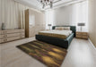 Patterned Oak Brown Rug in a Bedroom, pat1377brn