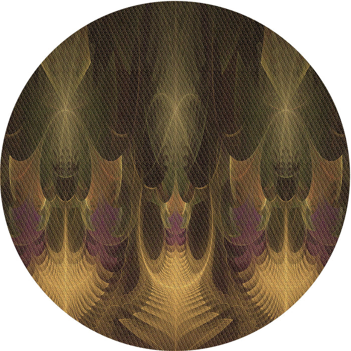 Square Patterned Oak Brown Rug, pat1377brn