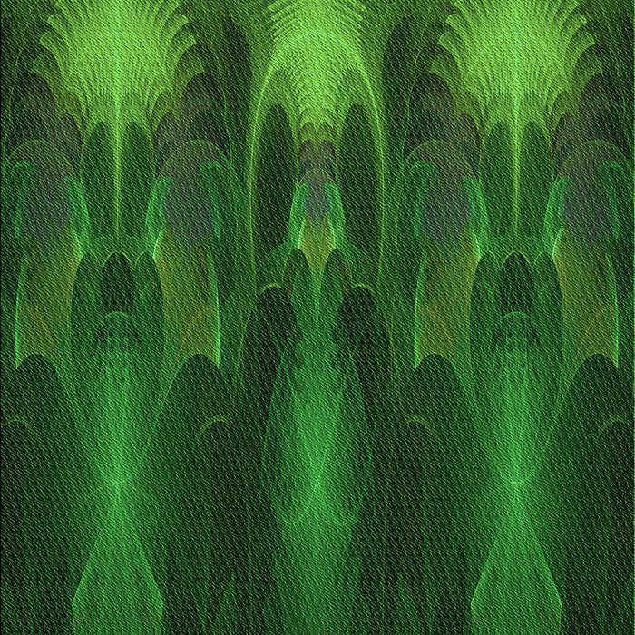 Patterned Deep Emerald Green Rug, pat1377grn