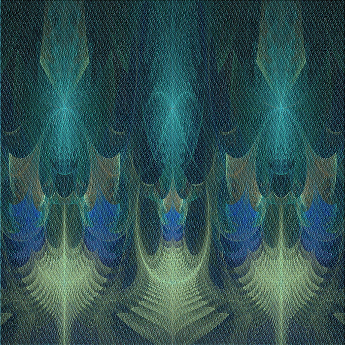 Round Machine Washable Transitional Aquamarine Stone Green Rug, wshpat1377lblu