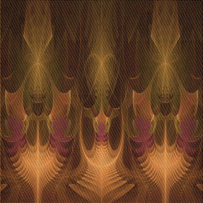 Round Patterned Mahogany Brown Rug, pat1377org