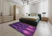 Patterned Dark Orchid Purple Rug in a Bedroom, pat1377pur