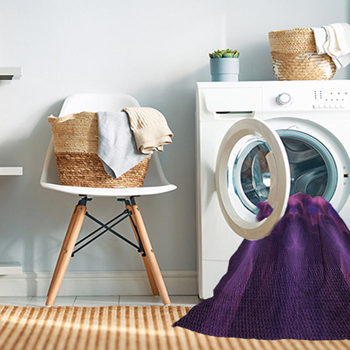 Machine Washable Transitional Dark Orchid Purple Rug in a Washing Machine, wshpat1377pur