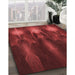 Machine Washable Transitional Crimson Red Rug in a Family Room, wshpat1377rd