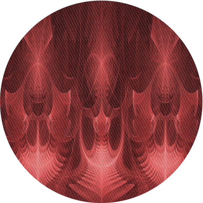 Square Patterned Crimson Red Rug, pat1377rd