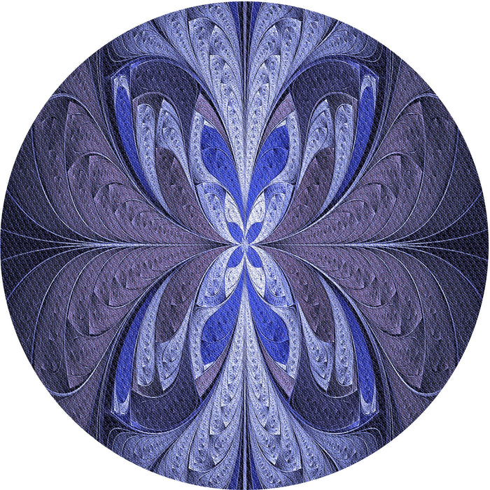Square Patterned Midnight Blue Rug, pat1378blu