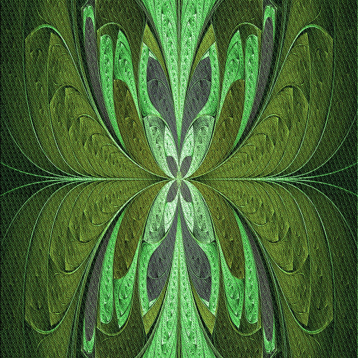 Patterned Dark Forest Green Rug, pat1378grn