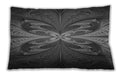 Patterned Rectangular Charcoal Black Lumbar Throw Pillow, 13 inch by 19 inch, lbpat1378gry