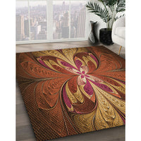 Patterned Orange Rug, pat1378org