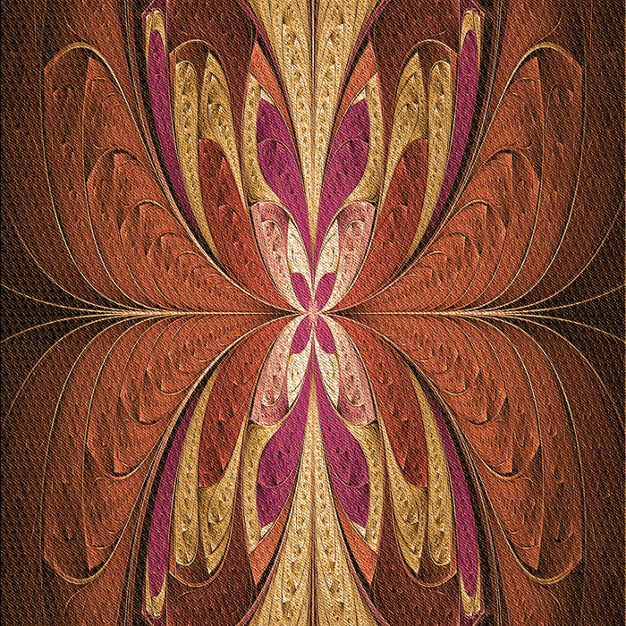 Patterned Orange Rug, pat1378org