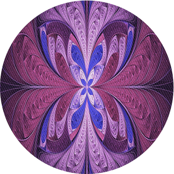 Square Machine Washable Transitional Medium Orchid Purple Rug in a Living Room, wshpat1378pur